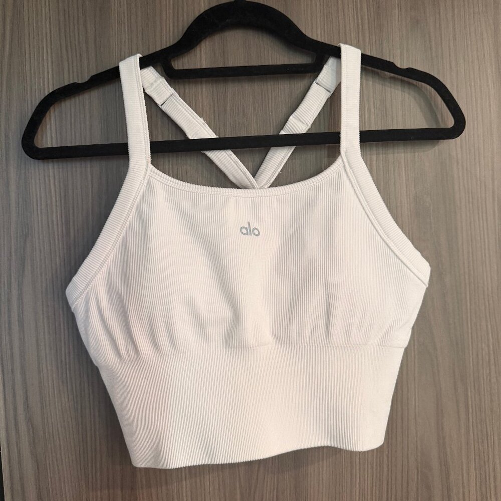 Alo Yoga Bra Top White Size M